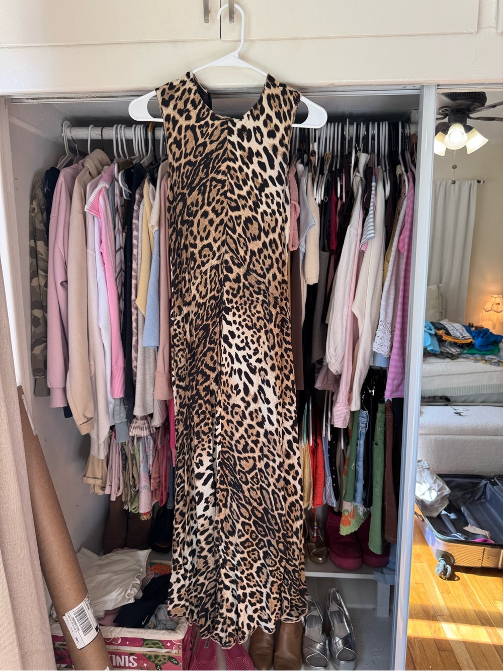 Zara Brown and Black Leopard Print Maxi Dress